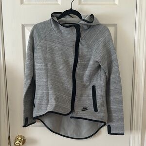 worn Nike Heather Gray Hooded Jacket